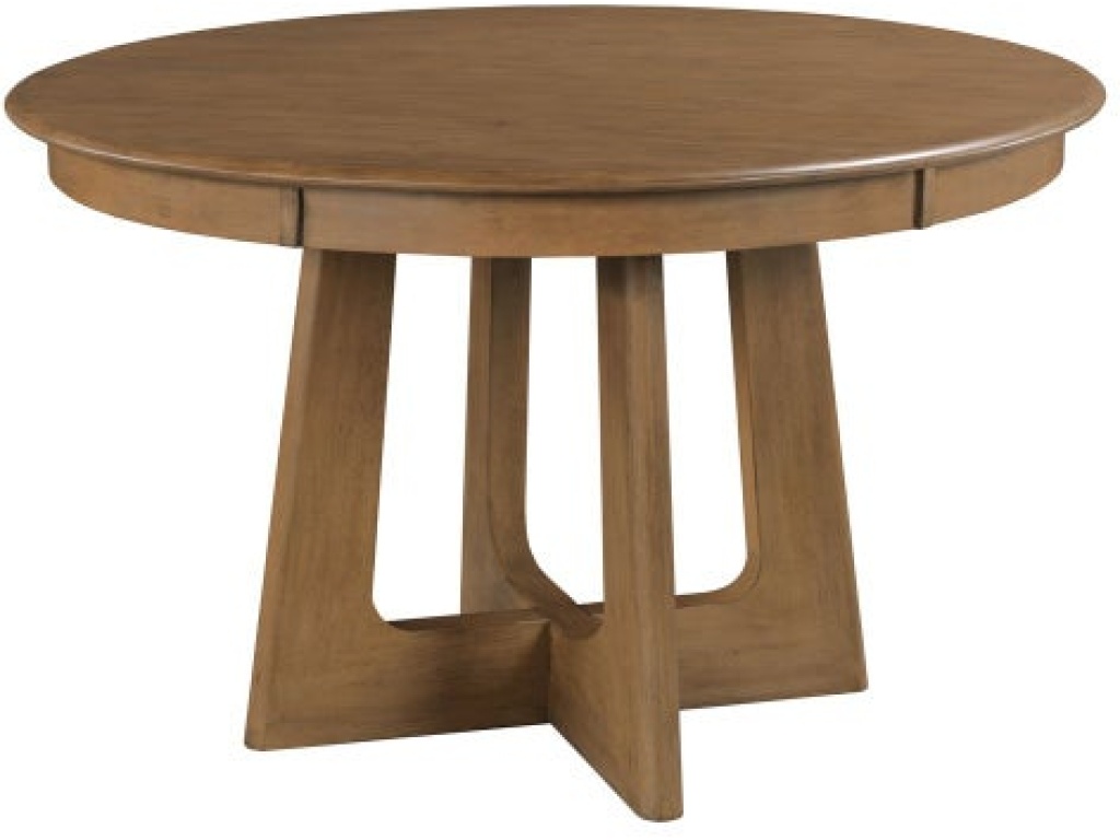 Kafe 54" Round Pedestal Table, Latte
