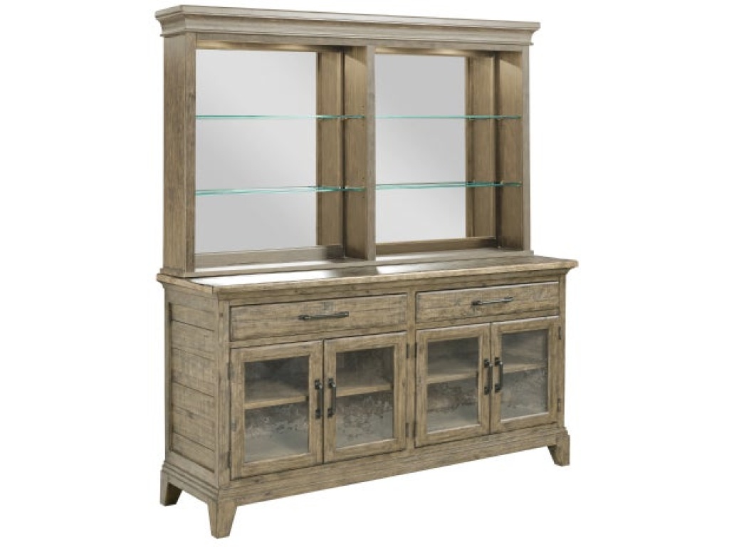 Plank Road Rockland Hutch and Buffet Stone Finish