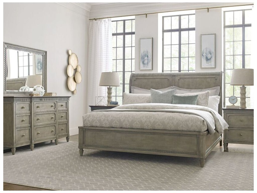 Anna Sleigh King Bed Complete