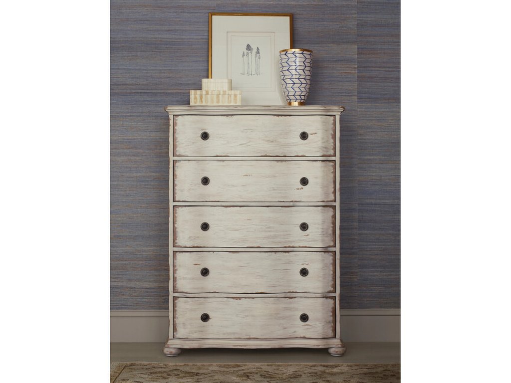 Helene Five Drawer Chest - Creme
