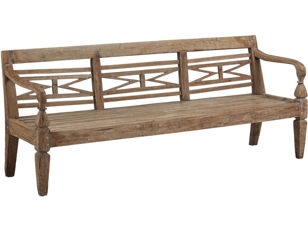 Antique Plantation Grown Teak Bench