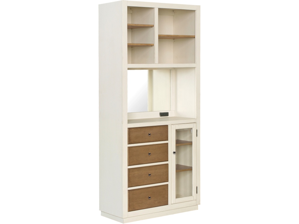 Pulaski Furniture Four Drawer Coffee Bar With Shelves And Power Outlets