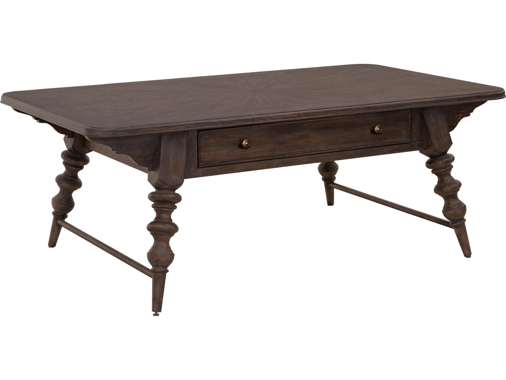 PFC Revival Row Rectangular Cocktail Table with Drawer