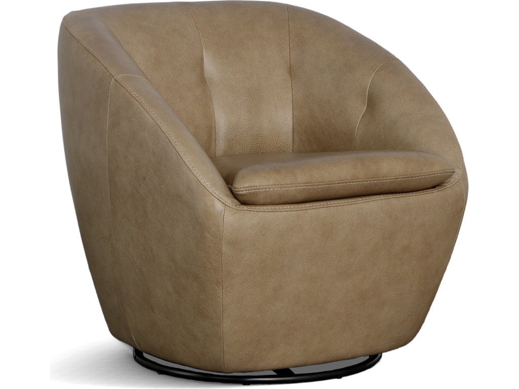 Wade Barley Leather Swivel Chair